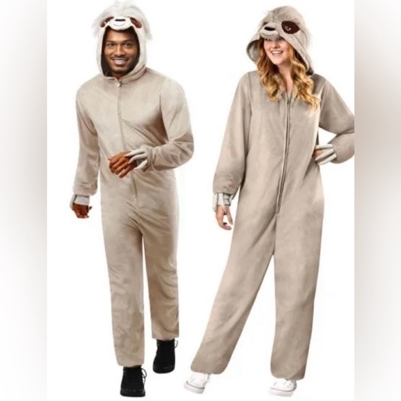 Sloth 1 piece hooded jumpsuit large/Xlarge - Picture 1 of 10